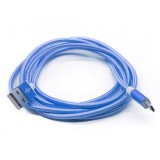 Плетеный Micro USB кабель из прочного нейлона 1,5m  (синий)