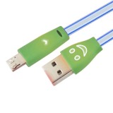 Светодиодный микро USB  кабель с подсветкой SH-FG1 (зеленый)