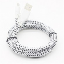 Плетеный Micro USB кабель (белый)