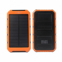 Портативный аккумулятор с солнечной батареей 6000 мАч 2в1 (оранжевый)